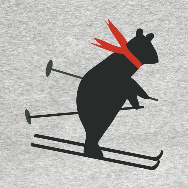 Bear skiing by tfinn